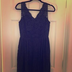 FINAL PRICE!! Dark blue lace dress.  Size 4 EUC.